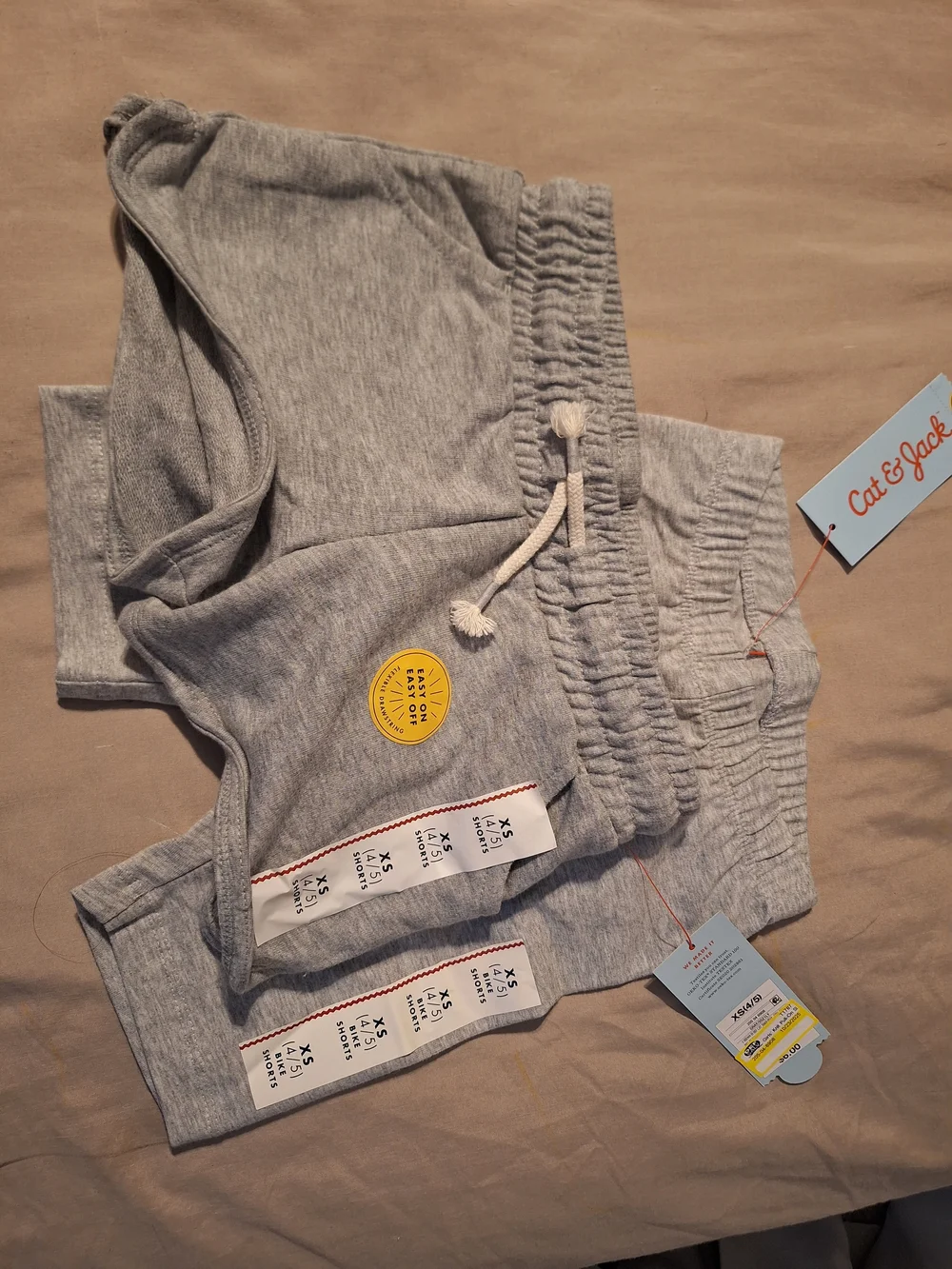 Cat & Jack Light Gray Kids' Lounge Shorts - 2-Pack